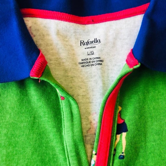 Rafaella Weekend Sleveless Collared Golf Shirt Top Size L - Picture 7 of 9